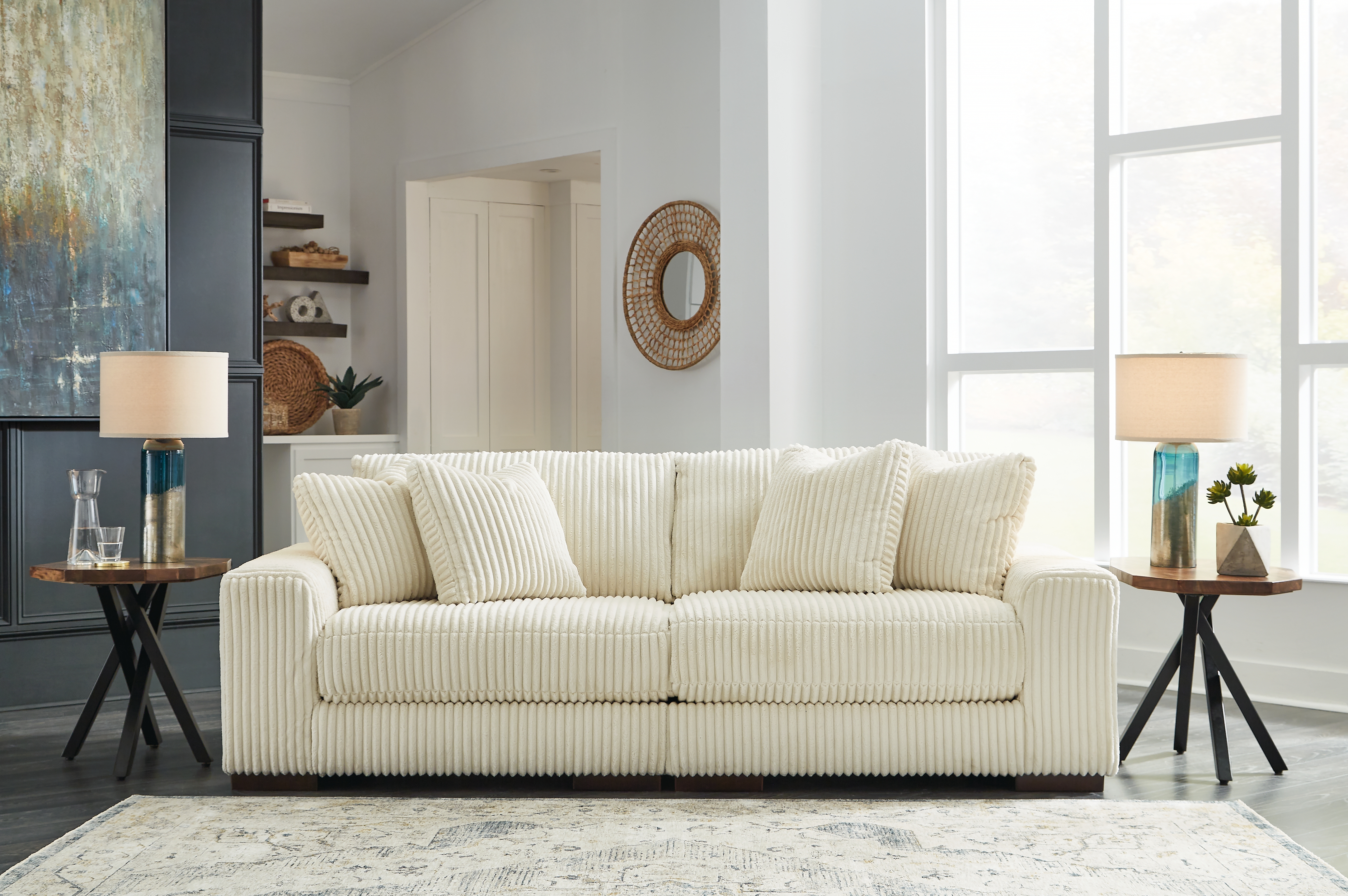 Lindyn - Sectional Sofa 2 Pc - Ivory