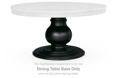 Ridgester - Round Dining Room Table Base - Black