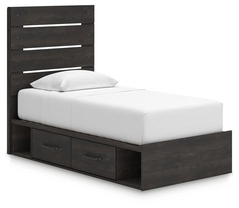 Hollivern - Panel Bed With Storage