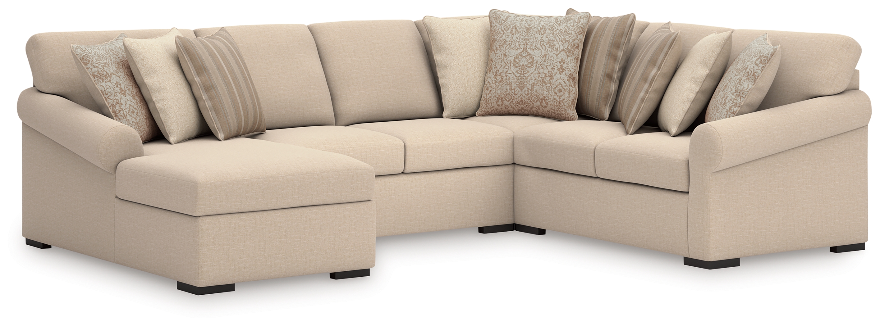 LadyMae - 4-Piece Sectional With LAF Corner Chaise - Twill