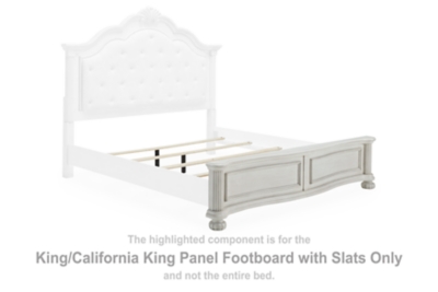 Montelaine - King/California King Panel Footboard with Slats - Antique White