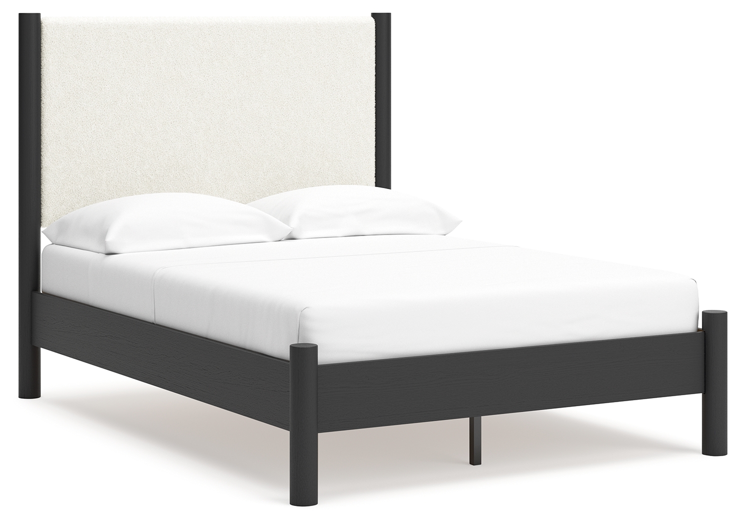 Cadmori - Full Upholstered Panel Bed - Black / White
