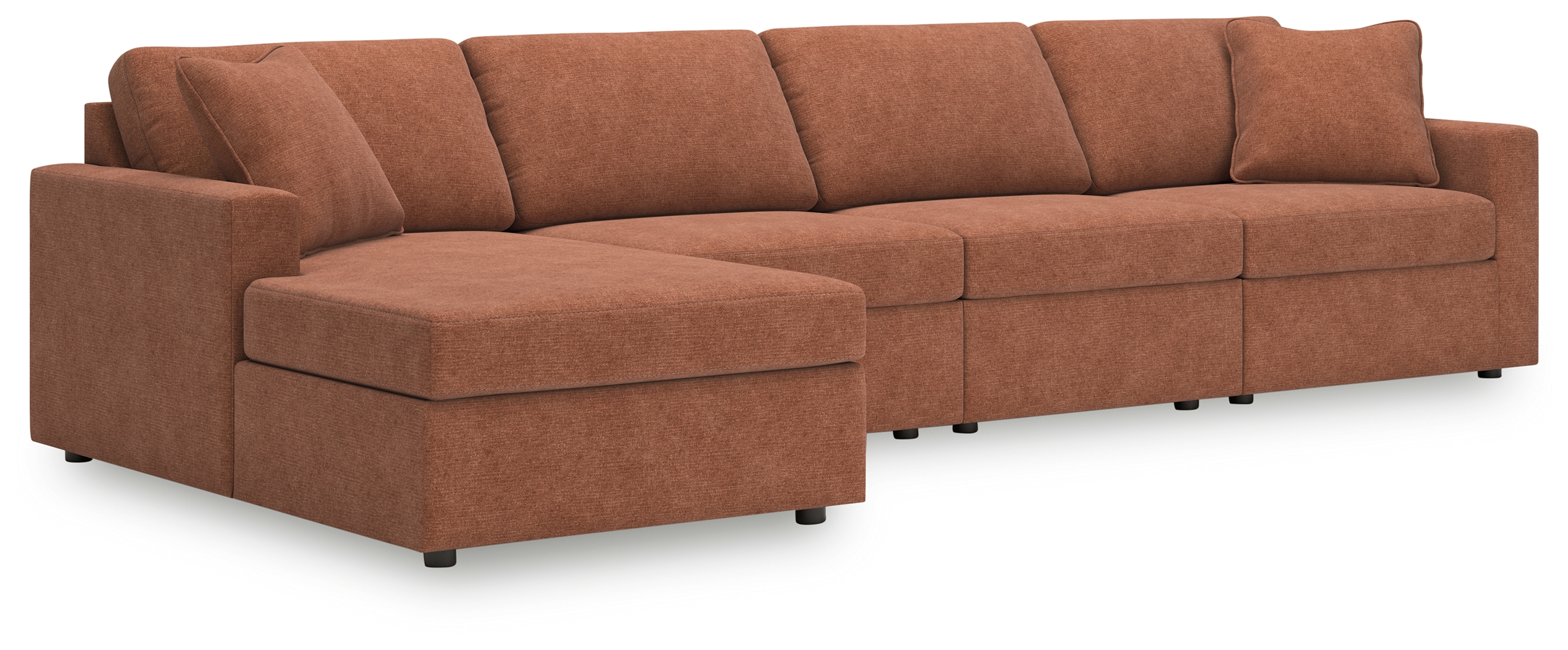Modmax - 4-Piece Sectional With Laf Corner Chaise - Spice