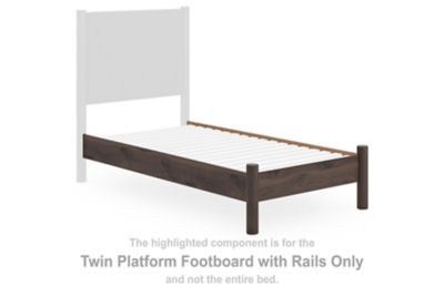 Pamytta - Twin Platform Footboard/Rails - Brown