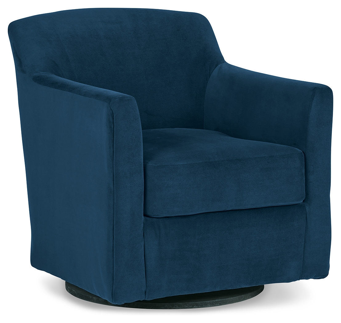 Bradney - Swivel Accent Chair - Blue
