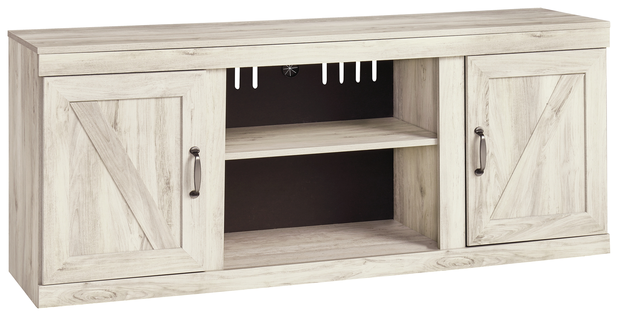 Bellaby - 60" TV Stand w/Fireplace Option - Whitewash