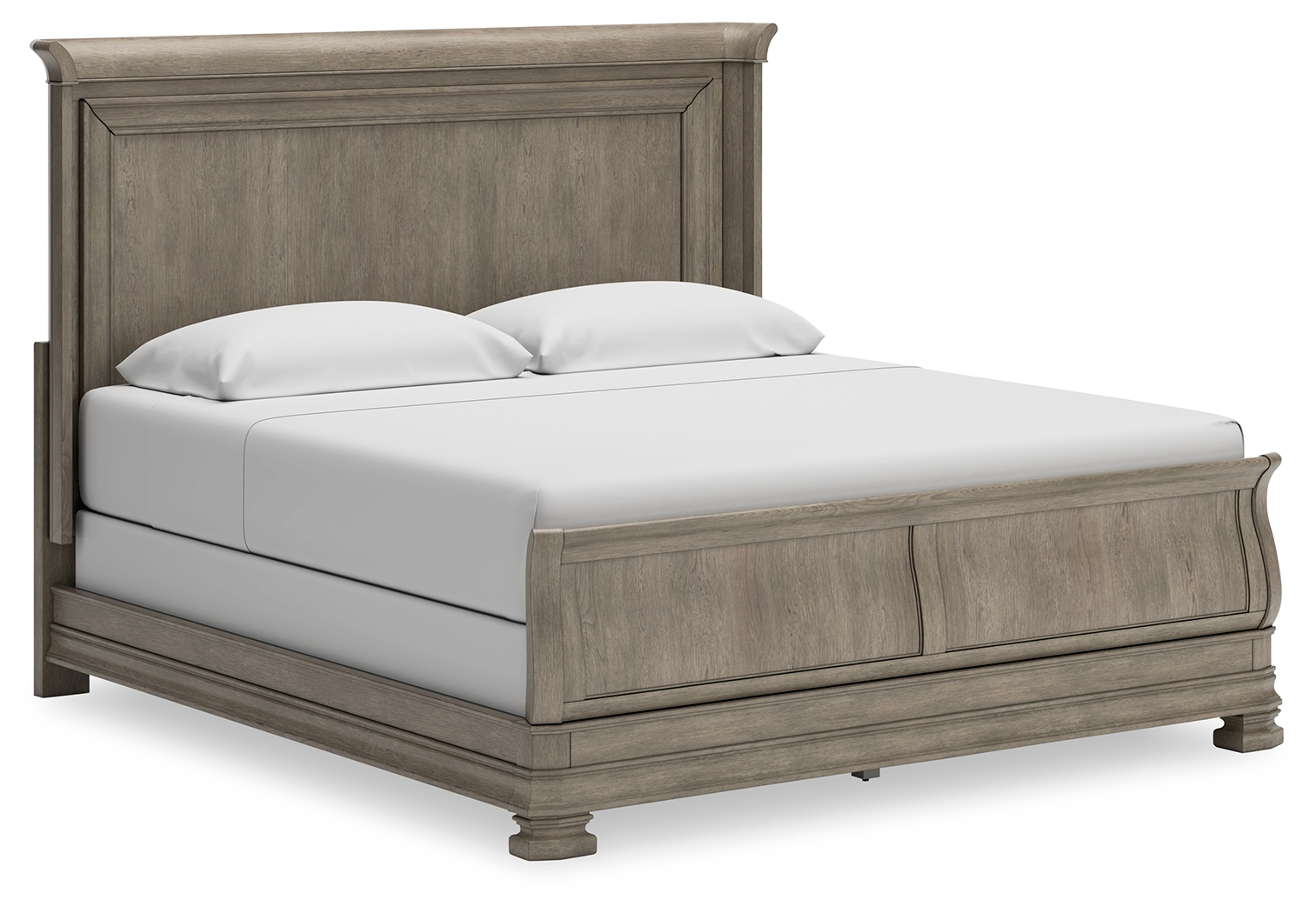 Lexorne - California King Sleigh Bed - Gray