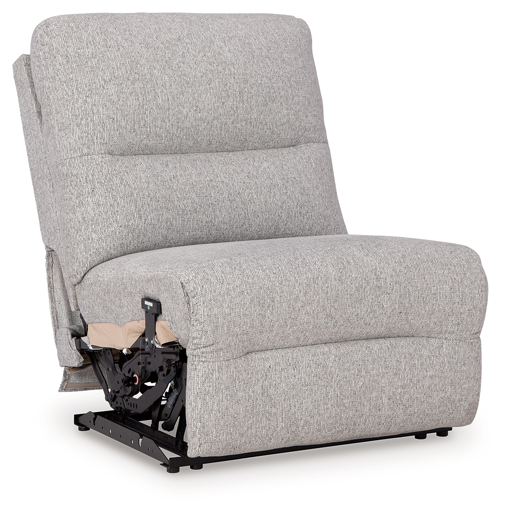 Acklen Place - Power Armless Recliner With Adj Headrest - Pewter