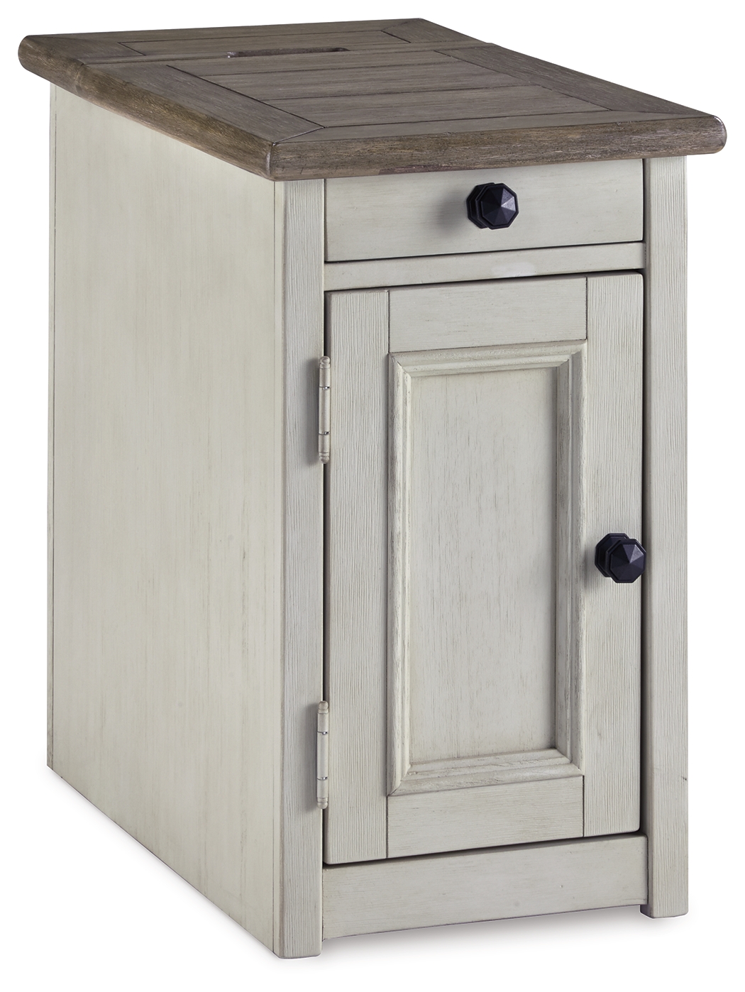 Bolanburg - Chair Side End Table - Door - White / Brown / Beige