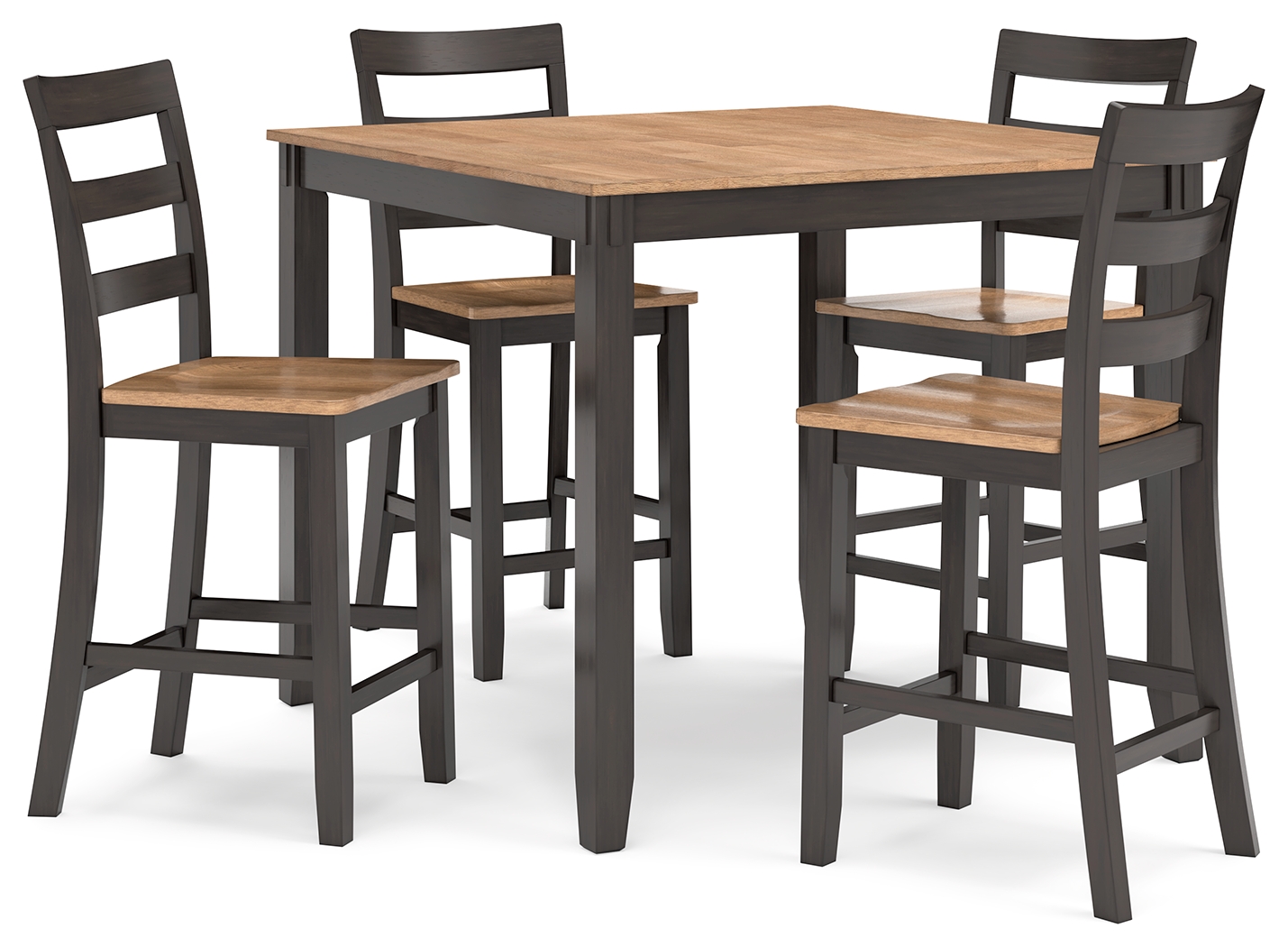 Gesthaven - Drm Counter Table Set (Set of 5) - Natural / Brown