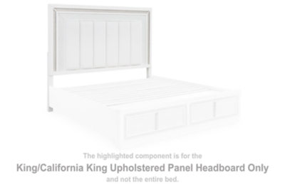 Chalanna - King/California King Upholstered Panel Headboard - White