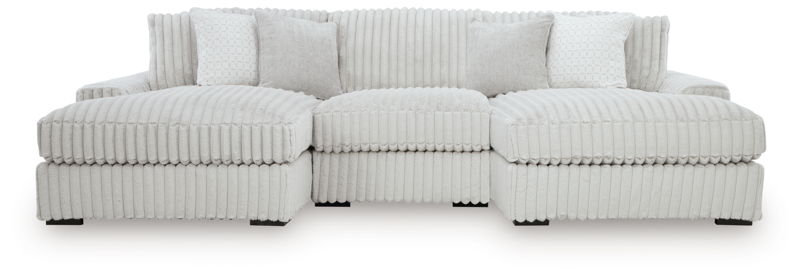Stupendous - 3-Piece Sectional With Double Chaise - Alloy