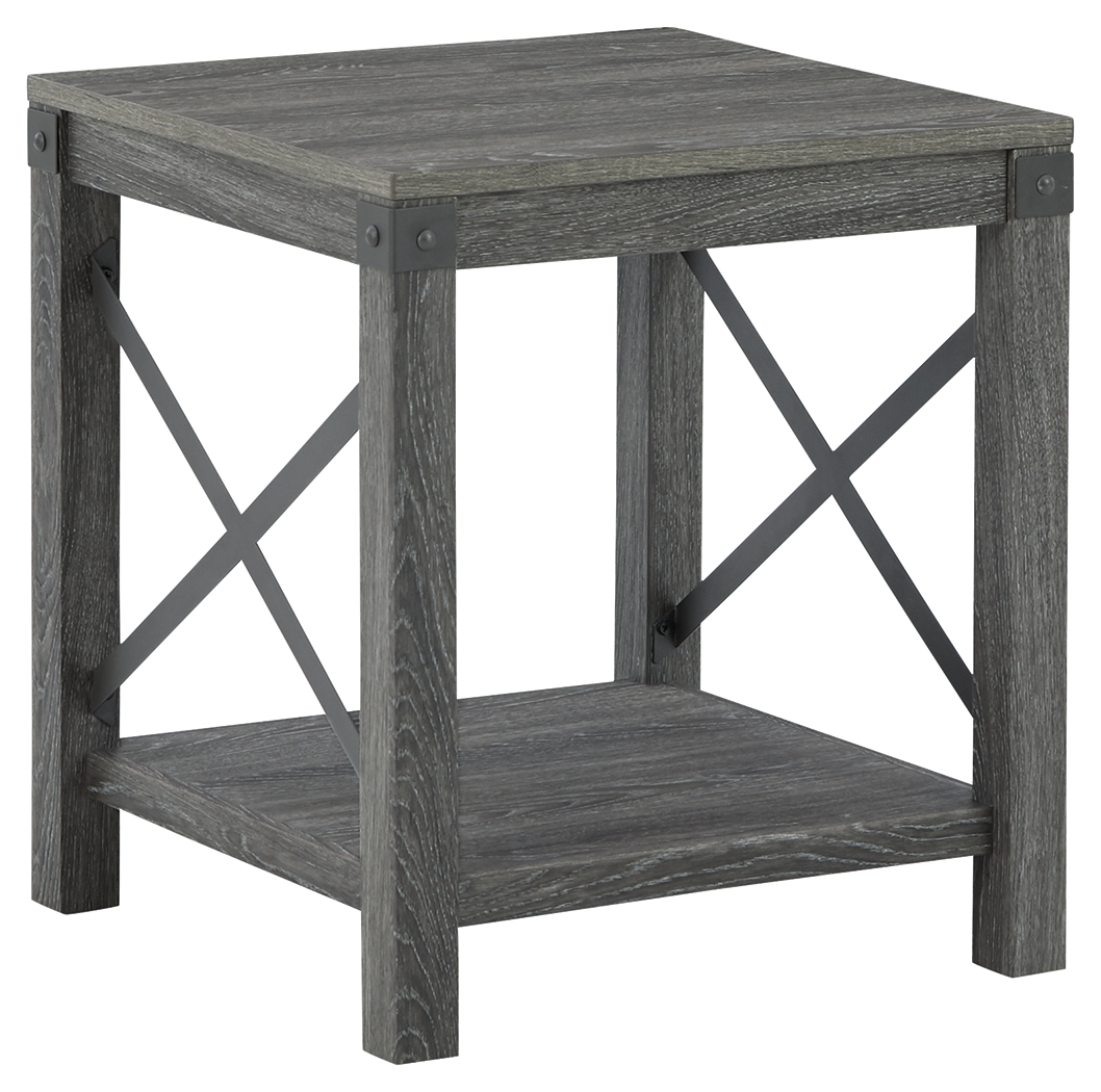 Freedan - Square End Table - Grayish Brown