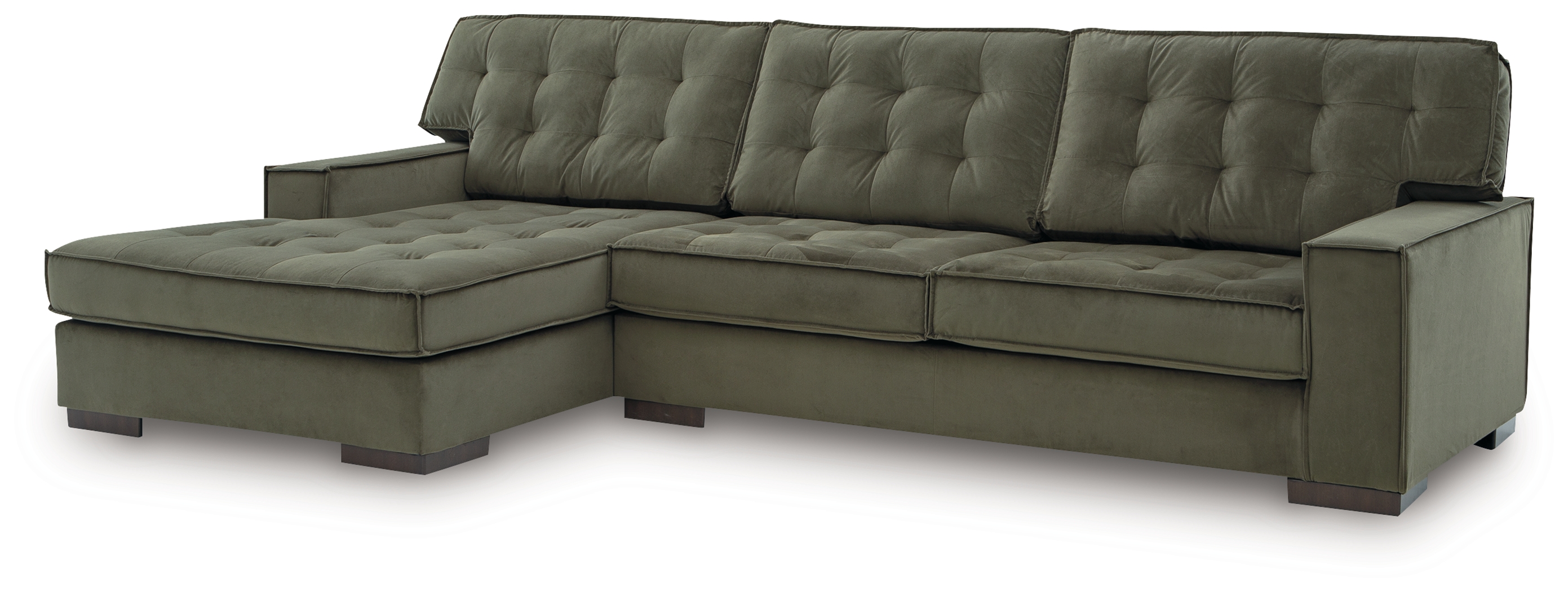 Caspian-Town - 2-Piece Sectional With LAF Corner Chaise - Olive