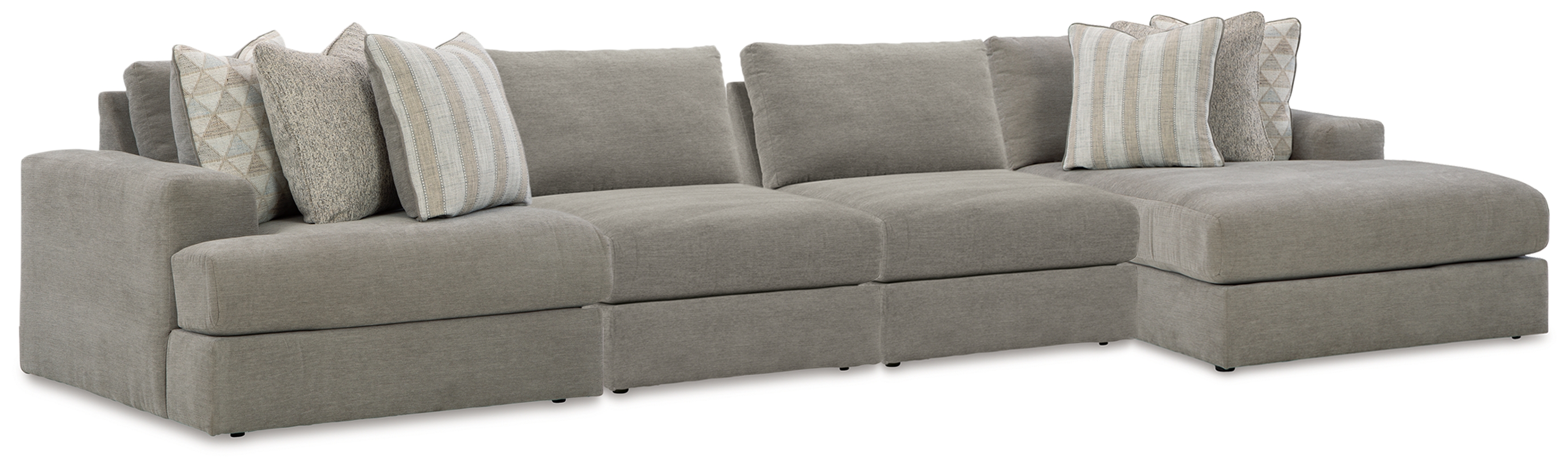 Avaliyah - 4-Piece Sectional With Raf Corner Chaise - Ash