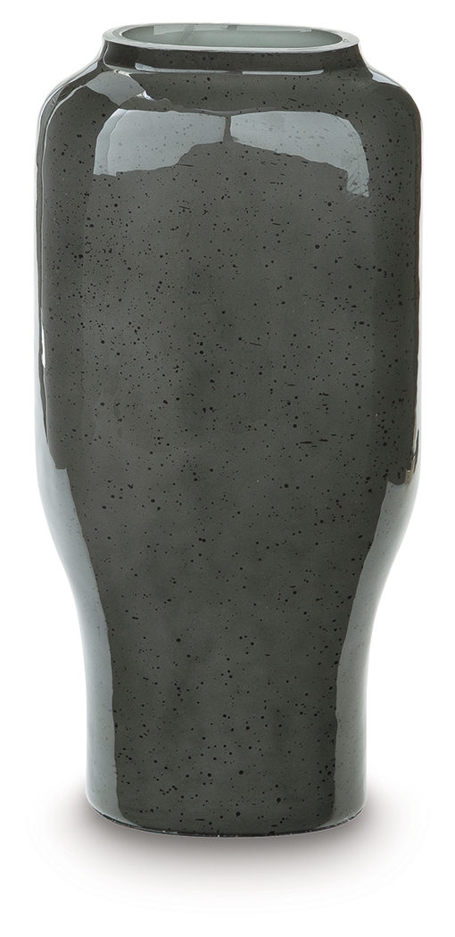Kierlain - Vase - 12.25' - Gray / Black