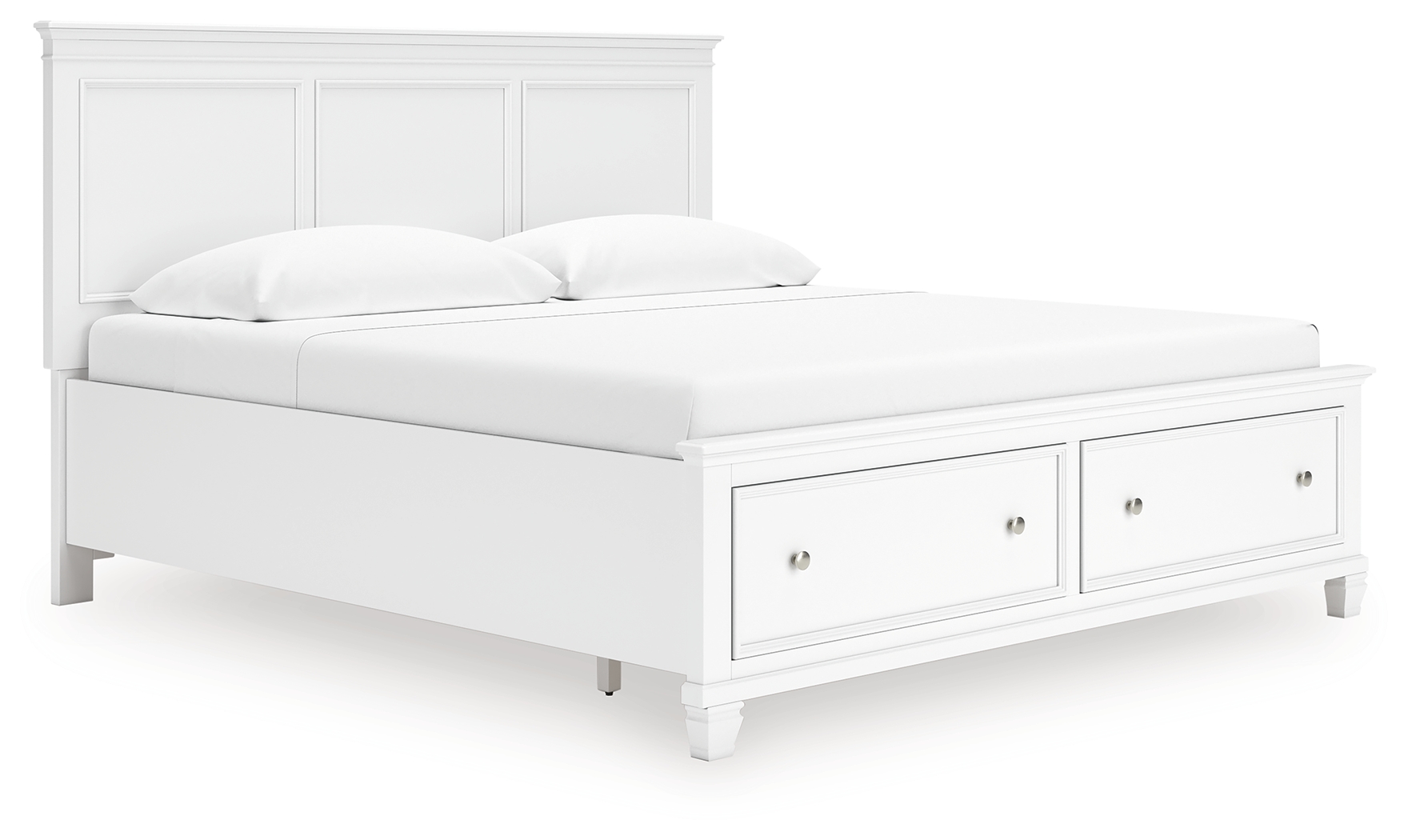 Fortman - King Panel Storage Bed - White