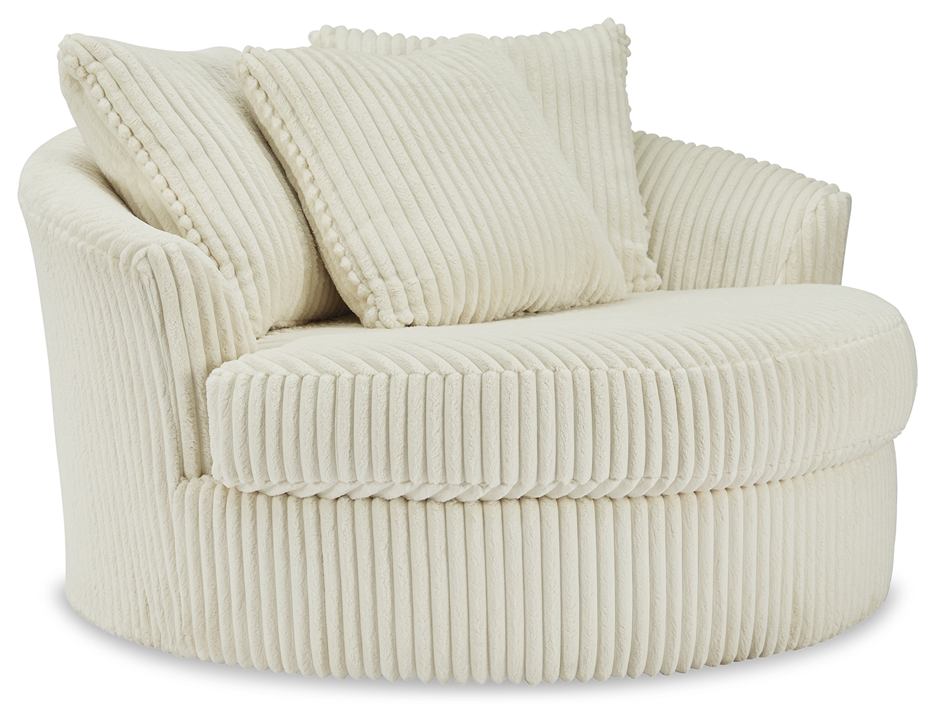 Lindyn - Oversized Swivel Accent Chair - Beige