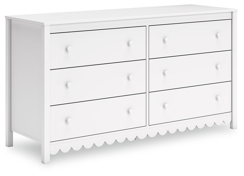 Hallityn - Six Drawer Dresser - White