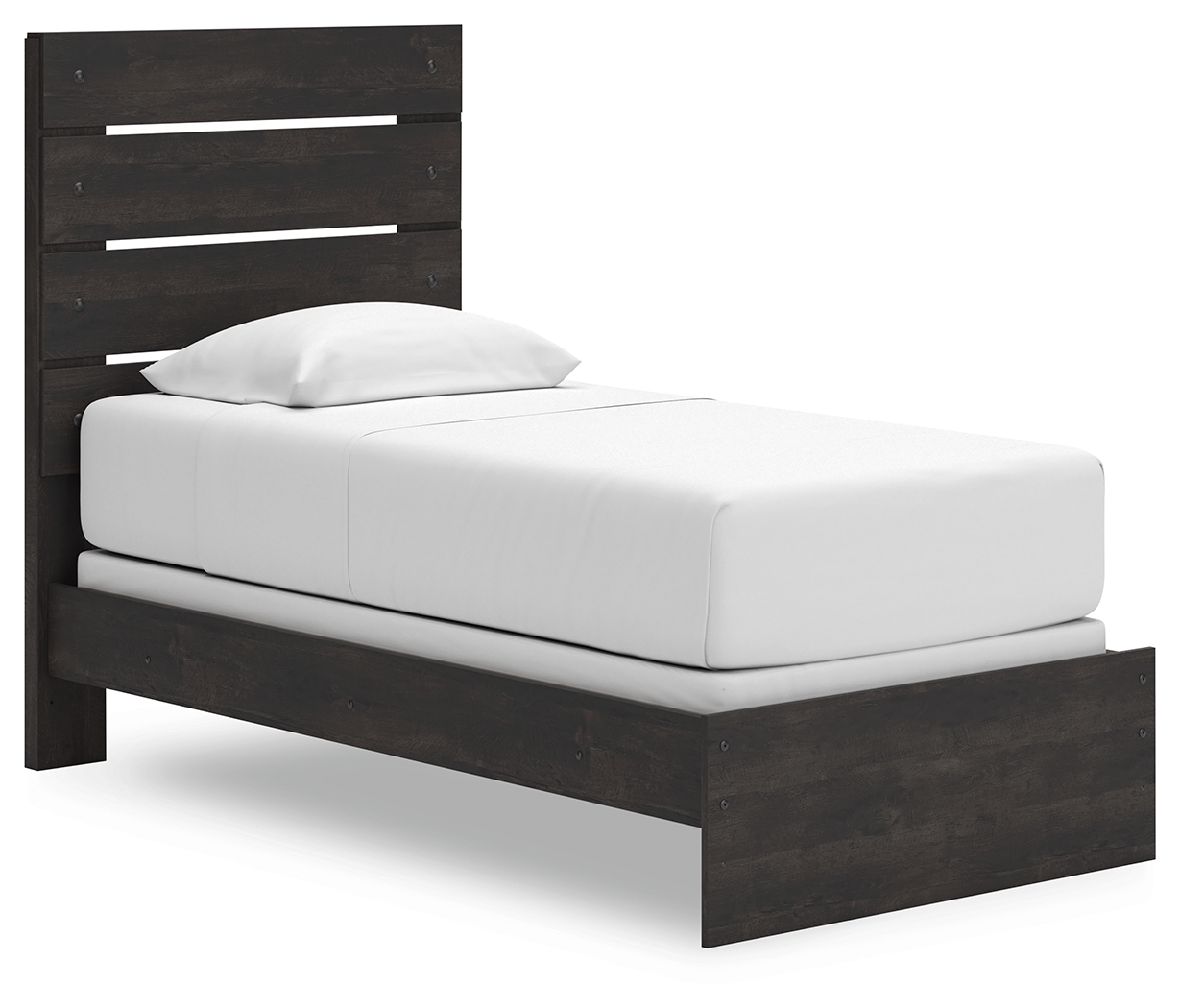 Hollivern - Twin Panel Bed - Dark Gray