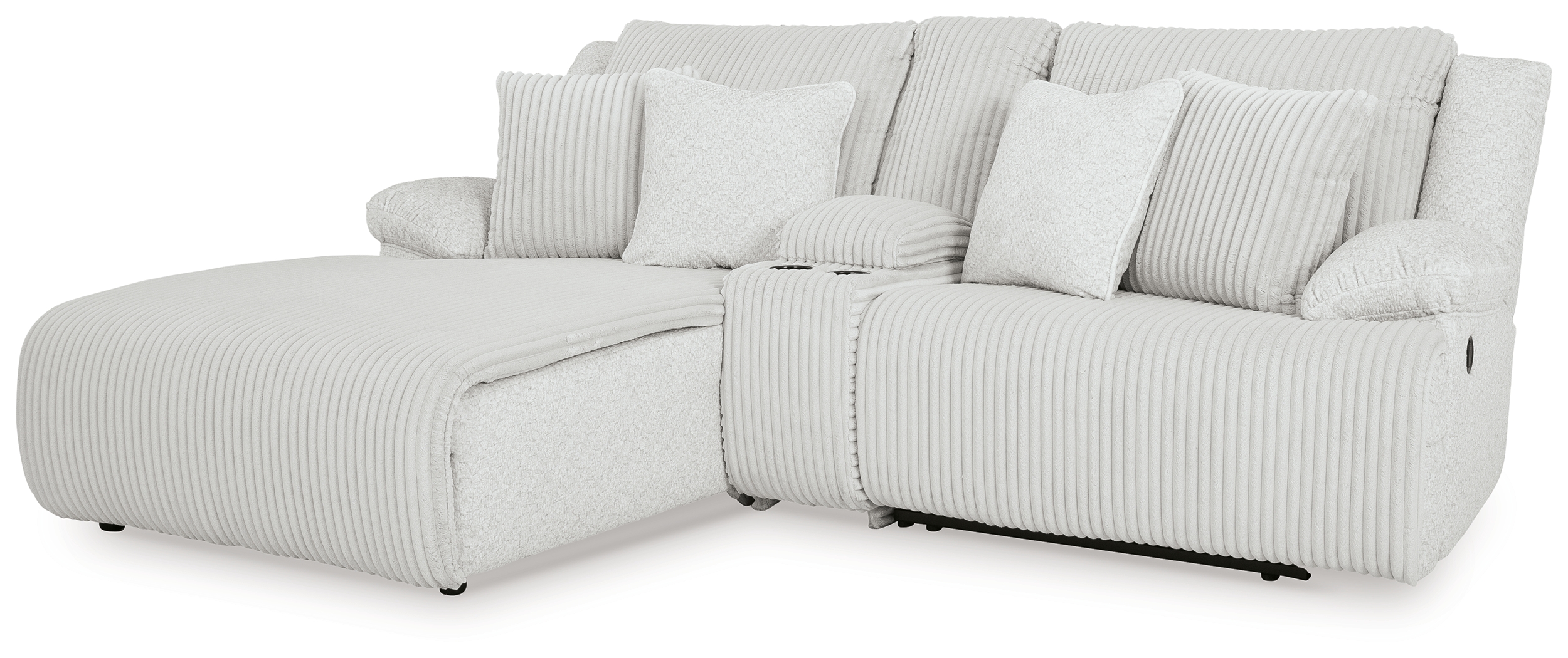Top Tier - 3-Piece Reclining Sectional Sofa With Laf Chaise - Alloy