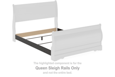 Huey Vineyard - Queen Sleigh Rails - Black