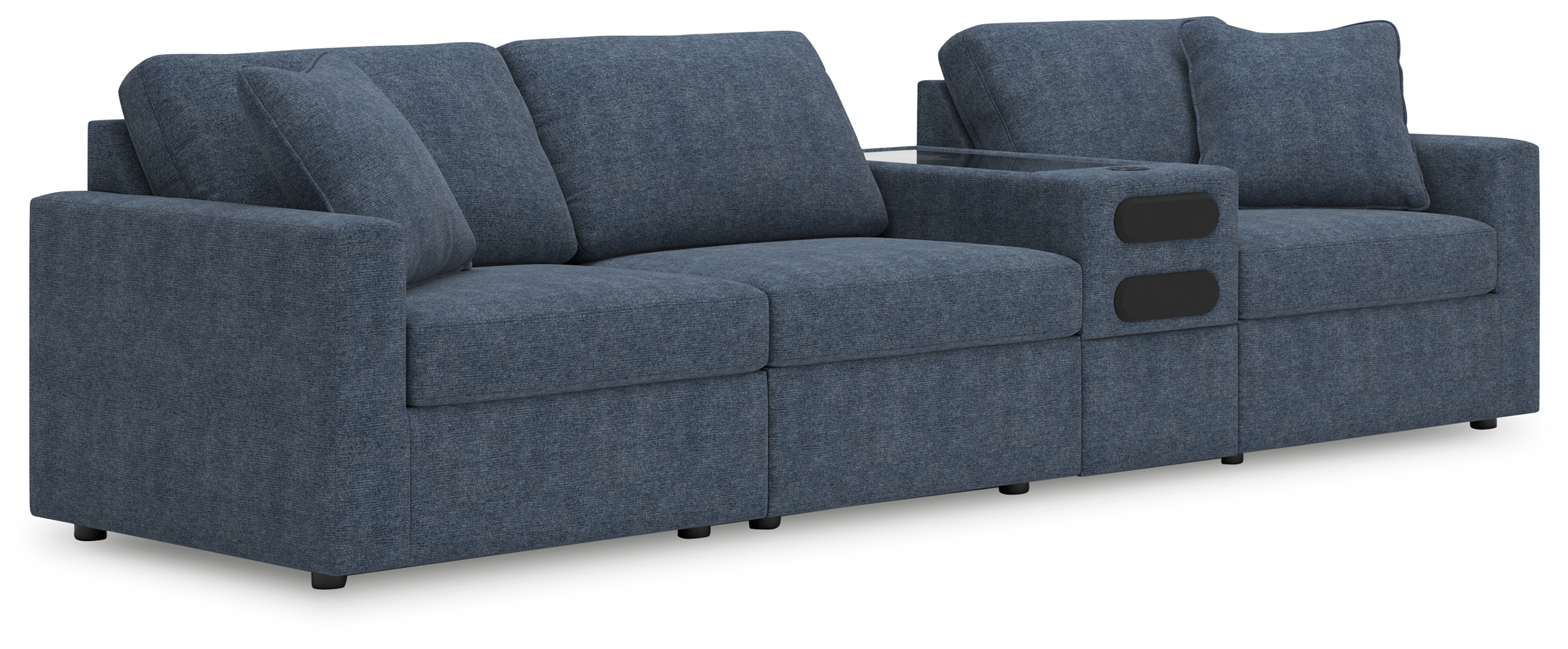 Modmax - 4-Piece Sectional With Audio System Console - Ink