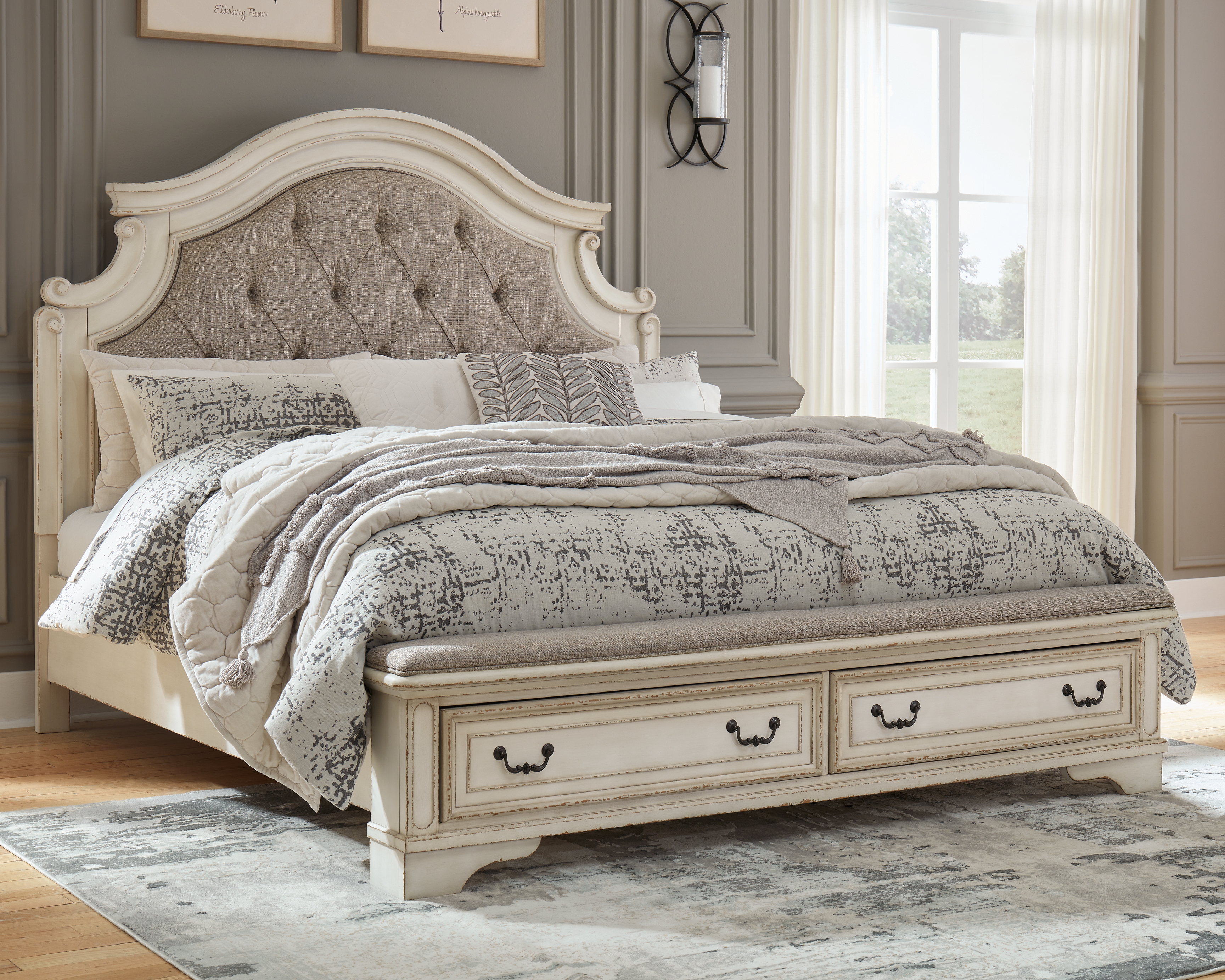Realyn - King Upholstered Bed - Two-tone