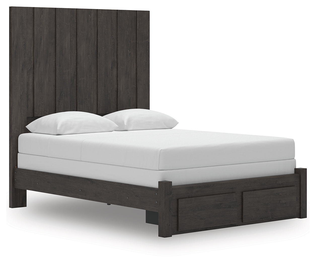 Fraluna - Queen Panel Storage Bed - Charcoal