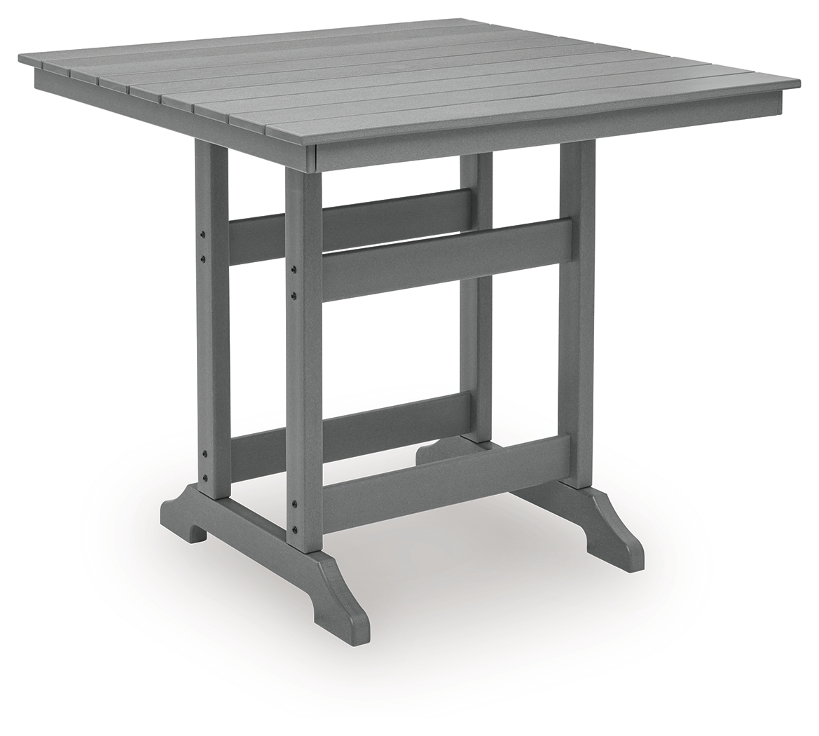 Sanctuary Beach - Square Counter Table With Umbrella Option - Dark Gray