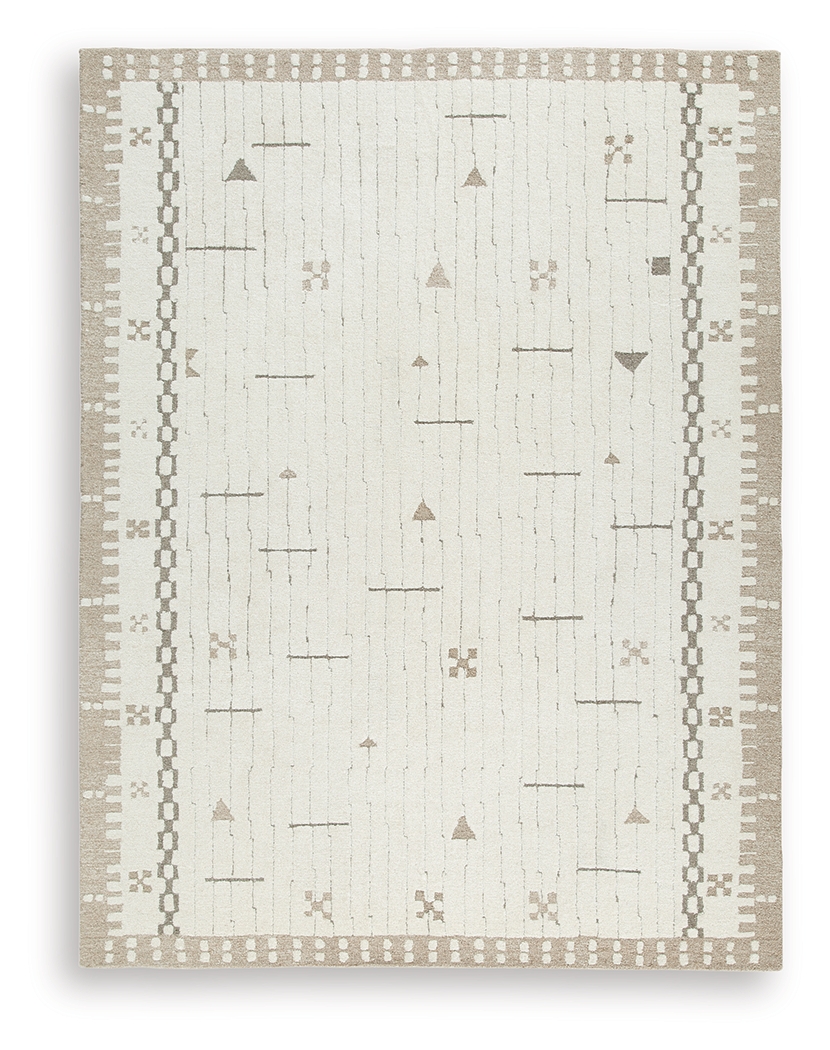 Dot - 8' x 10' Rug - Cream / Brown / Taupe
