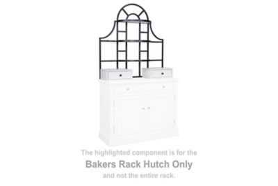 Greddinton - Bakers Rack Hutch - White / Black