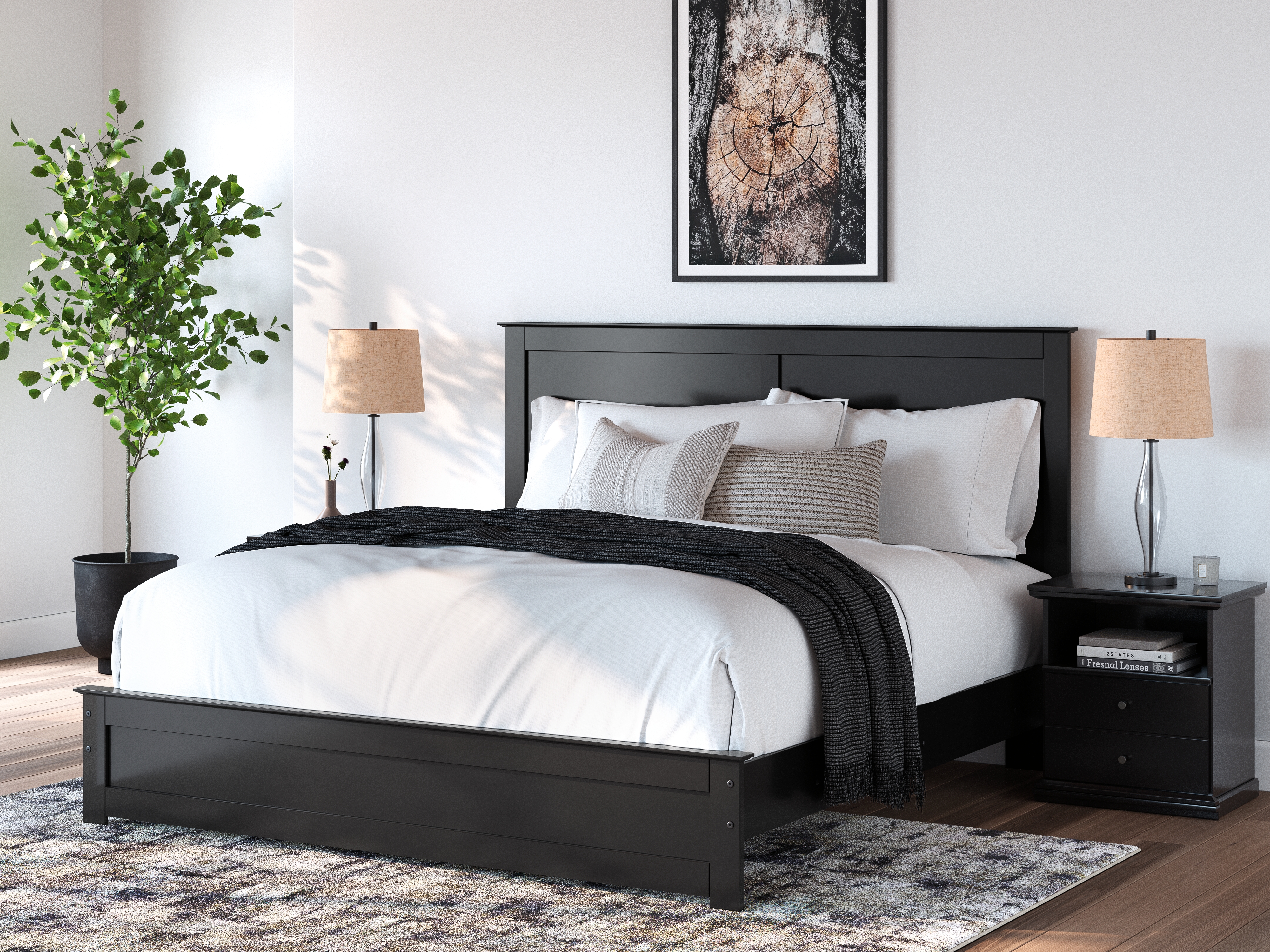 Maribel - King Panel Bed - Black