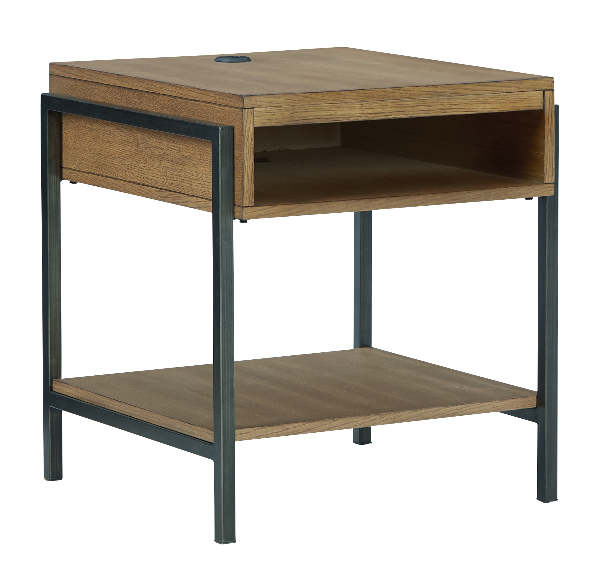 Fridley - Rectangular End Table - Brown / Black