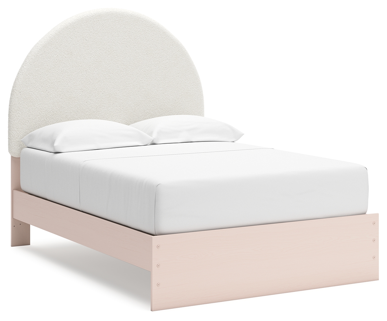 Wistenpine - Full Upholstered Panel Bed - Blush