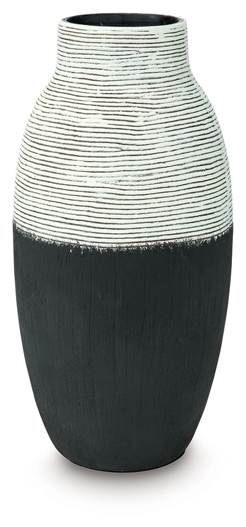 Girtha - Vase - 16" - Antique White / Black