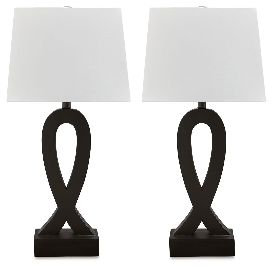 Markellton - Poly Table Lamp (Set of 2) - Black