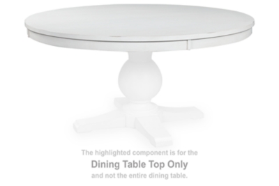 Greddinton - Round Dining Room Table Top - White