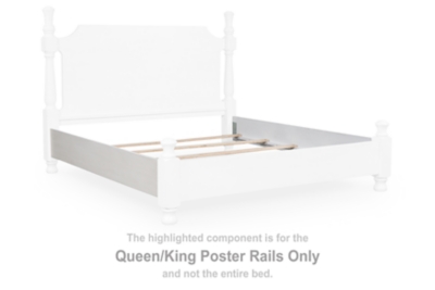 Rowlenstown - Queen/King Poster Rails - Antique White