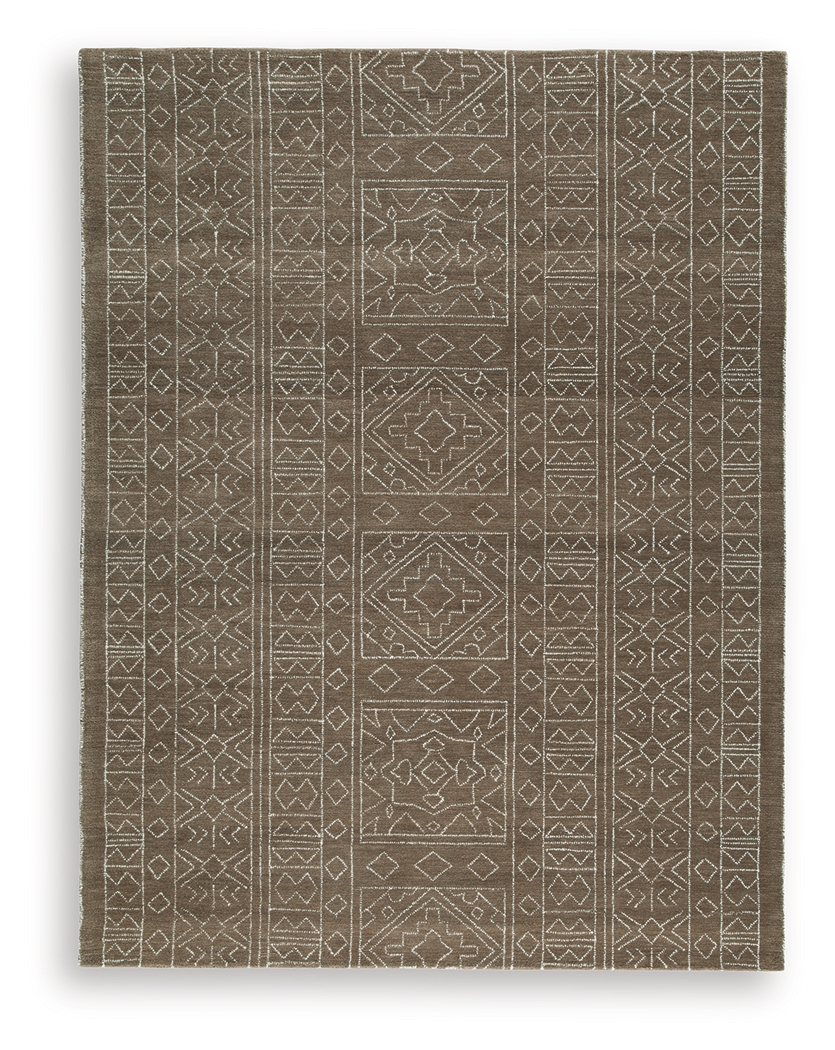 Merrittman - 8' x 10' Rug - Brown / Ivory