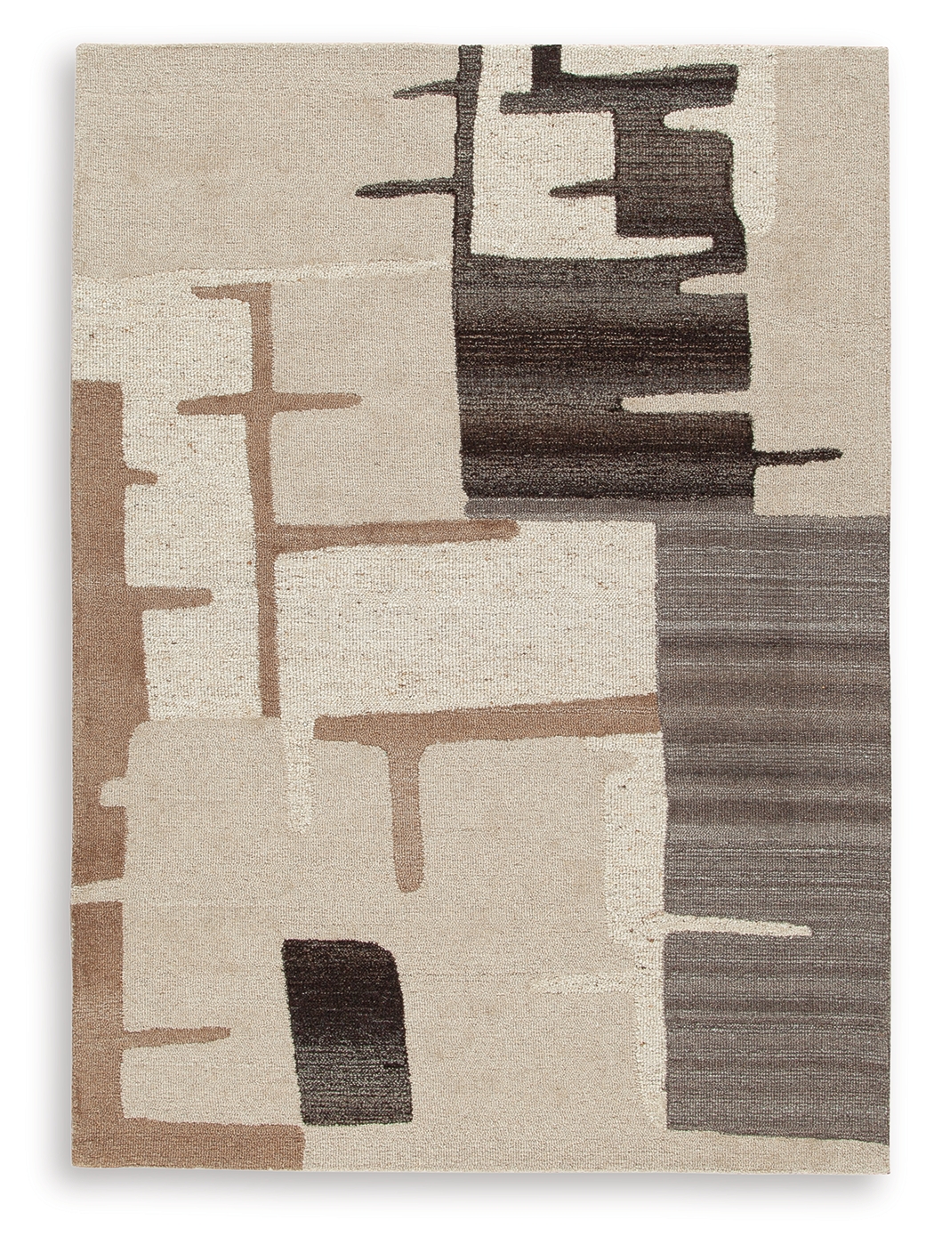 Kencher - 5' x 7' Rug - Beige / Brown