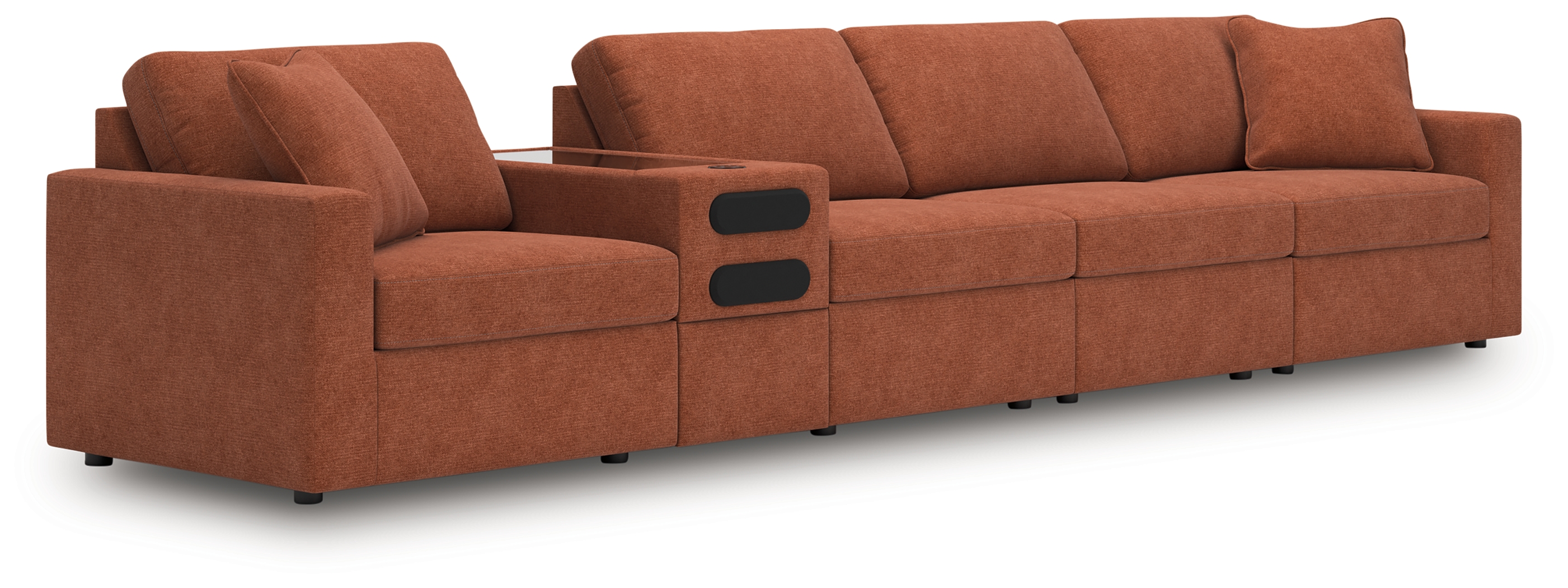Modmax - 5-Piece Sectional With Audio Console - Spice
