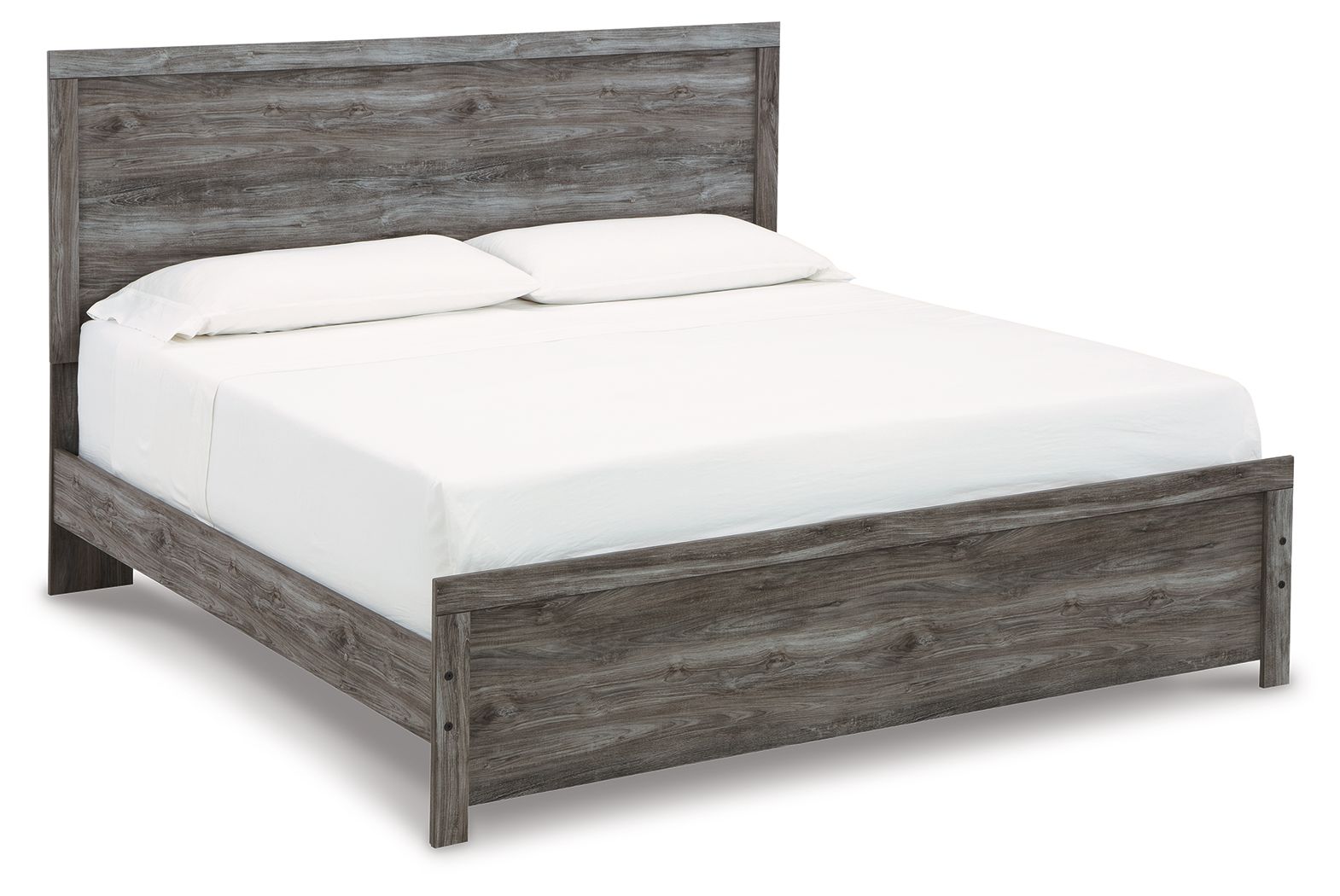 Bronyan - King Panel Bed - Dark Gray