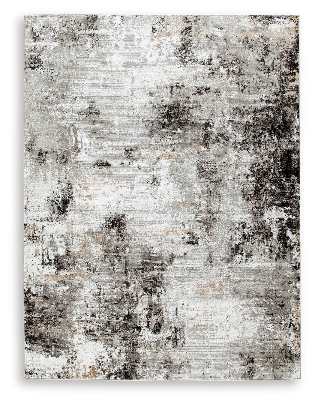 Langwell - 10' x 14' Rug - Black / Gray / White