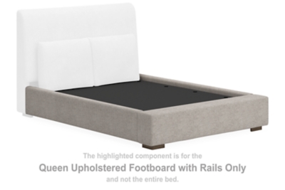 Cabalynn - Queen Uph Footboard With Rails - Oatmeal