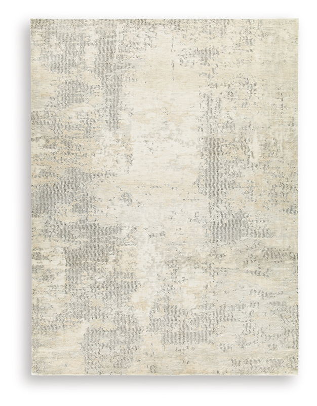Raif - 9' x 12' Rug - Gray / White / Cream