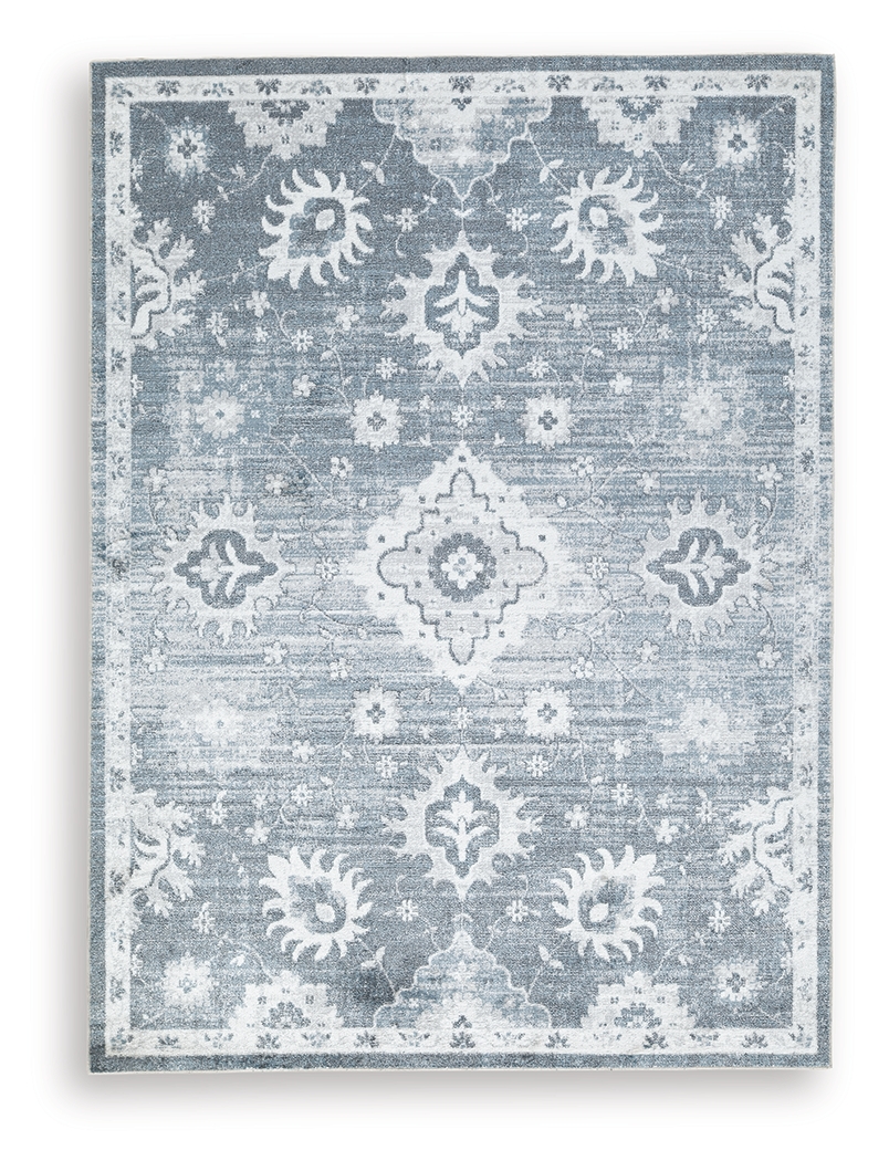 Avanworths - 8' x 10' Washable Rug - Blue / Gray / Ivory