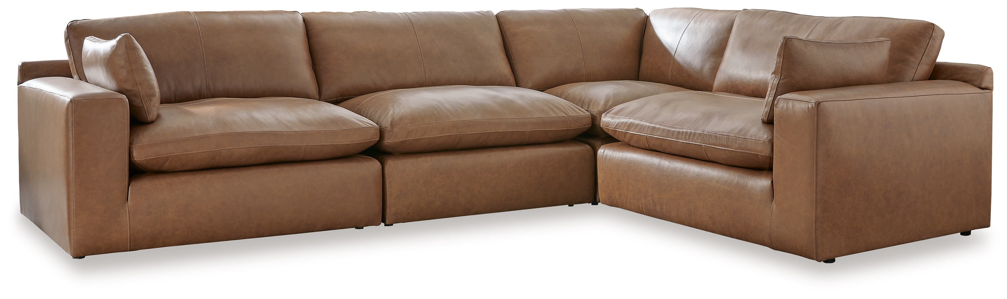 Emilia - 4-Piece Sectional - Caramel