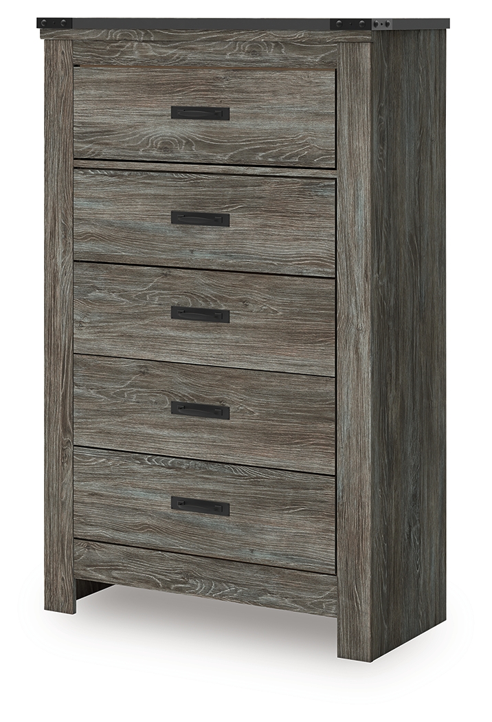 Frandern - Five Drawer Chest - Gray