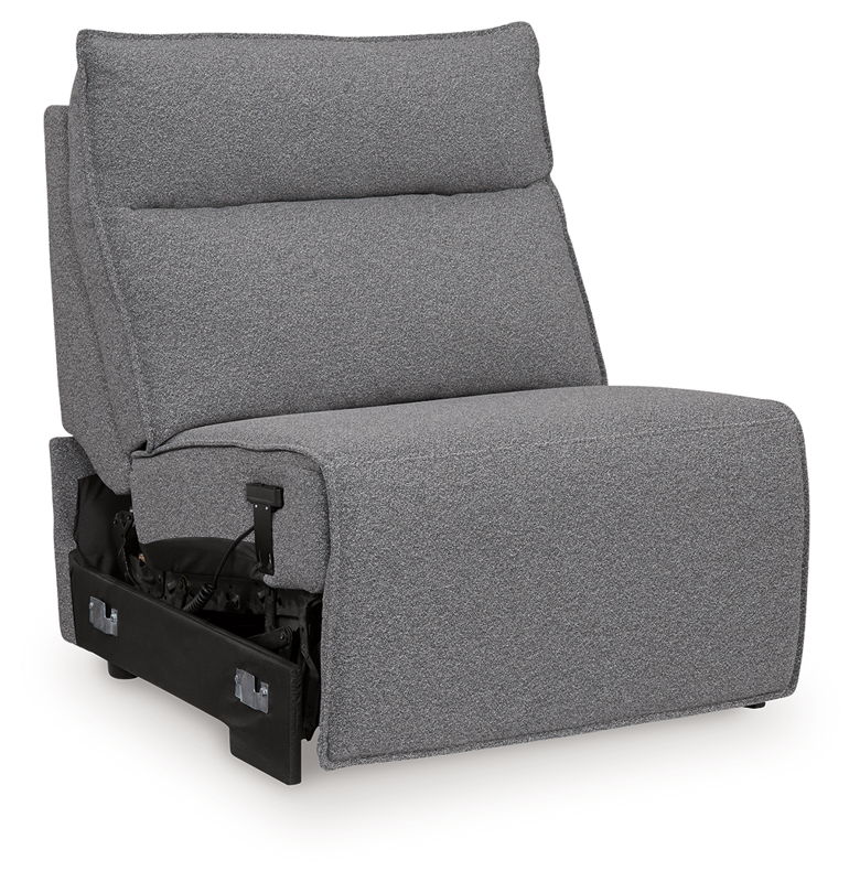 ModMax II - Power Armless Recliner With Adjustable Headrest - Salt And Pepper